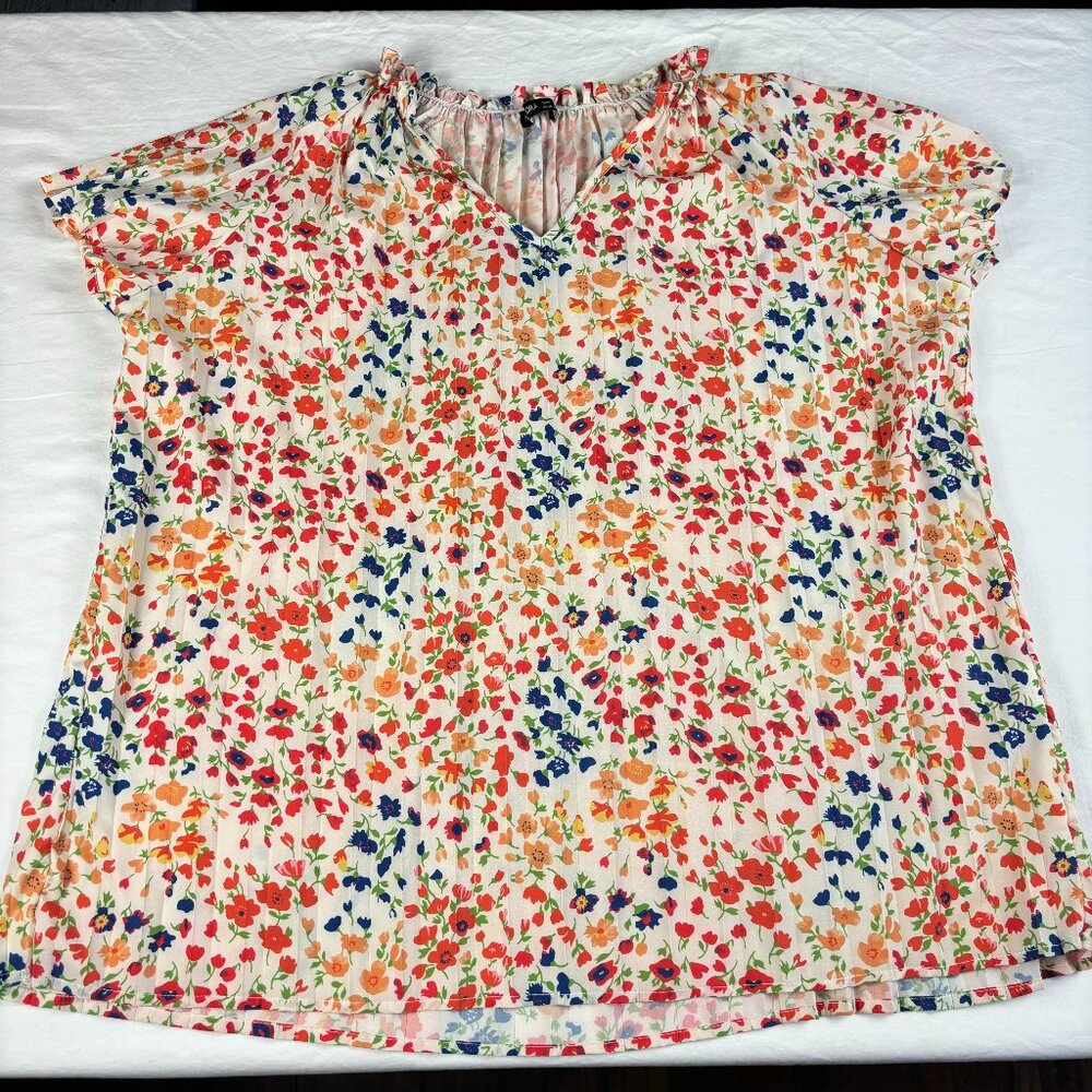 Noracora Multicolor Floral Print Blouse - Size Large